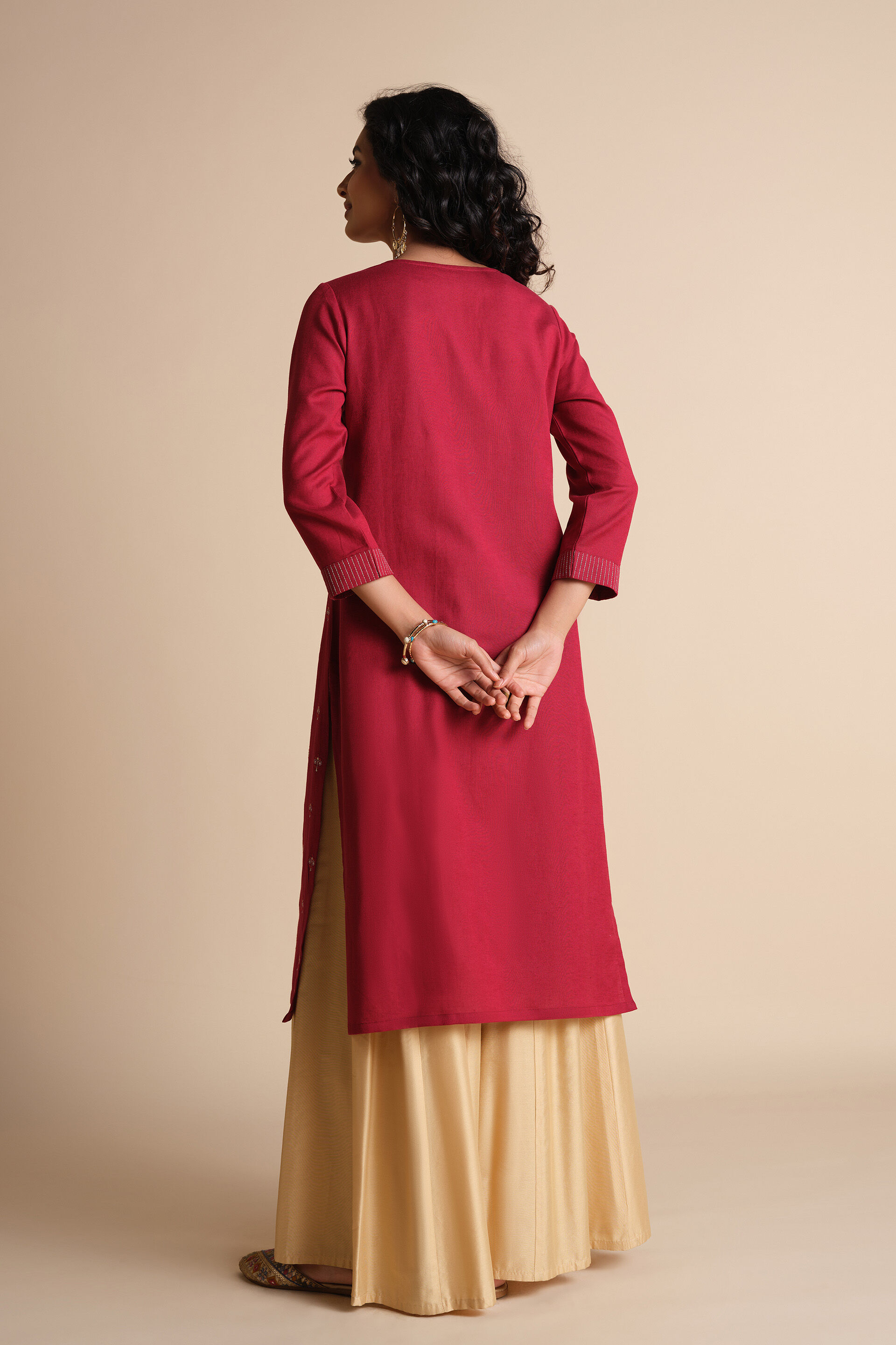 Laal Lashkara Kurta, Red, image 5
